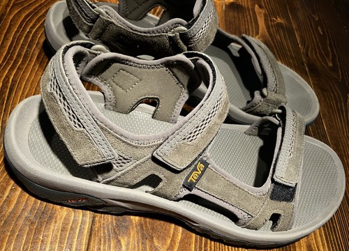 Teva Herren Größe 13 Hudson Gummiseil Braun Wildleder Wandern Sandalen 1002433