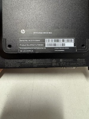HP ProDesk 400 G3 Mini i5-7500T 12GB RAM 120GB SSD Windows 11 +