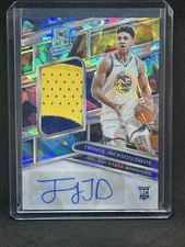 2023-24 Panini Spectra Trayce Jackson-Davis Rookie Patch Auto /35 Warriors RC A3