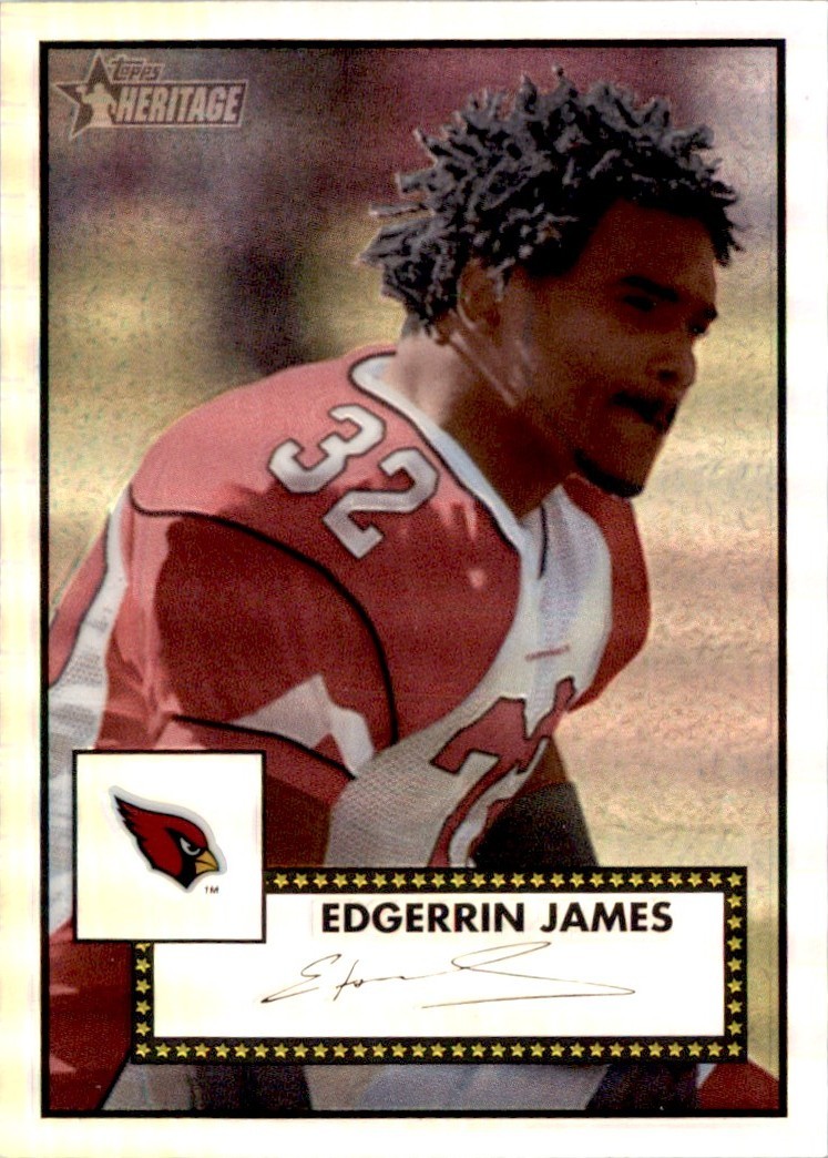 Edgerrin James #THC110 Football Cards 2006 Topps Heritage Chrome trading card — raw and PSA graded price guide