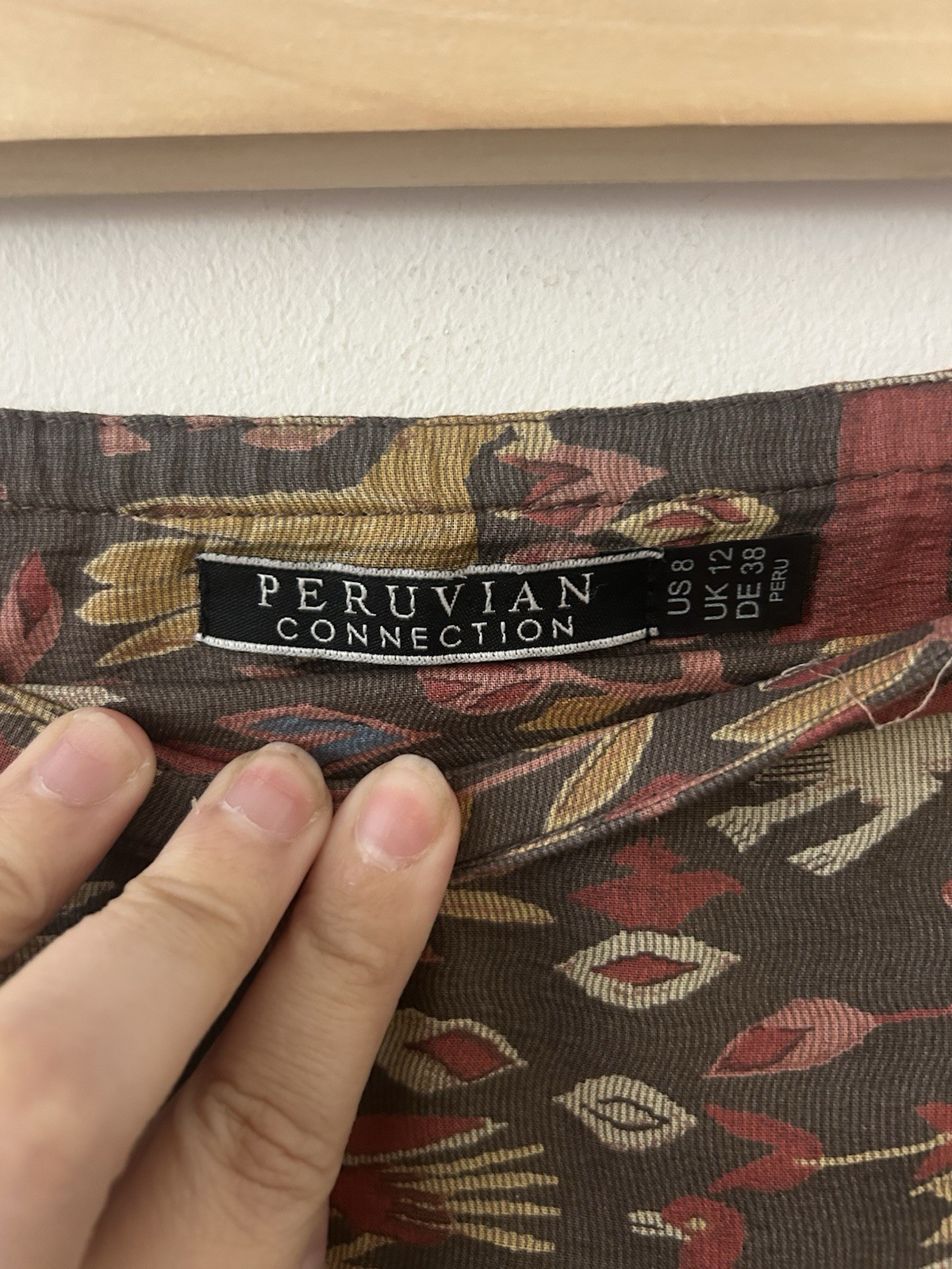 Peruvian Connection Aztec Lama Pattern Brown MIDI… - image 10