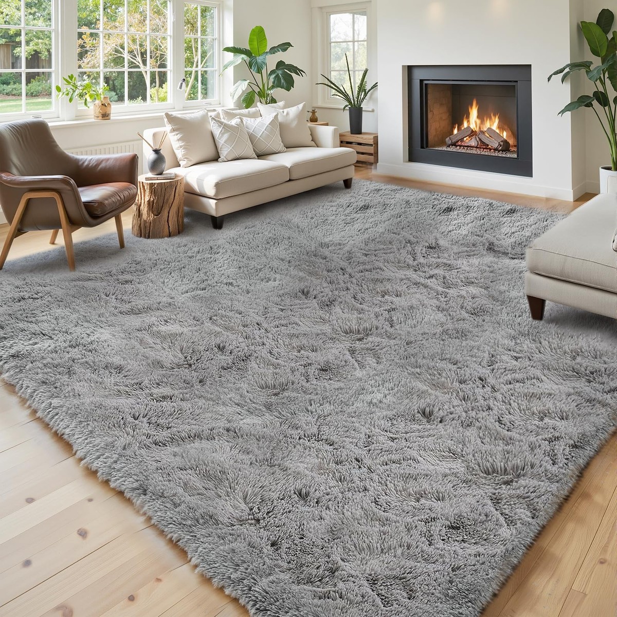 Rugs for Living Room 6x9, Alfombras para Salas Shag Large Plush