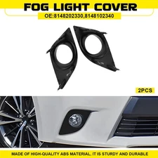 Pair Fog Light Cover Lamp Trim Left Black Right Kit 2014-2016 for Toyota Corolla