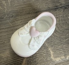 Vintage Porcelain Baby Girl Shoe 2001 Roman Inc