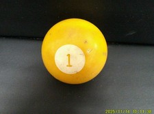 Replacement 1 Billiard Pool Ball - Standard Regulation - 2 1/4" Diameter Solid