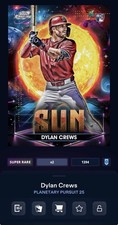 DIGITAL TOPPS BUNT Dylan Crews RC PLANETARY PURSUIT 25 SUPER RARE SUN Read