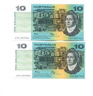 1989 Fraser Higgins ten dollars light circulation