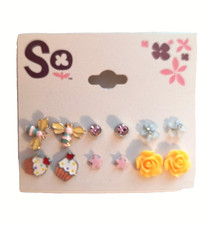 SO New with Tags Girls/Teens Petite Earrings for Pierced Ears 6 Pair Assorted
