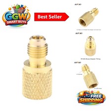 Versatile R134A to R12 Brass Adapter Fitting - Leak-Proof 1/4" to 1/2" Design