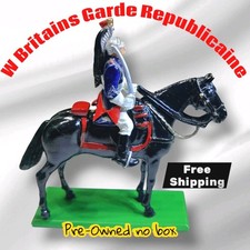Vintage W. Britains Garde Republicaine Mounted Trooper Figure Lead Heavy . tro