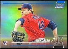 2022 Stadium Club Chrome Eli Morgan #109 Blue Refractor /199