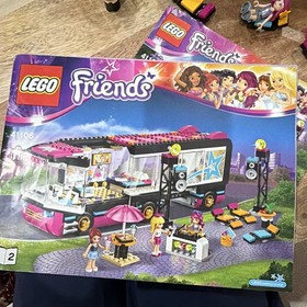 LEGO Friends 41106 Pop Star Tour Bus 682 pcs Set + Instructions missing DJ Booth