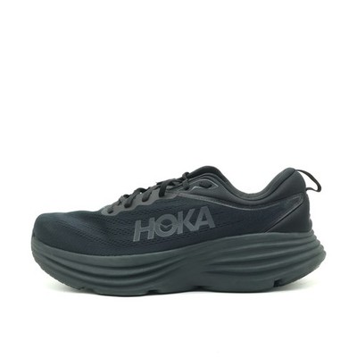 Hoka One Herren Bondi 8 X-Wide Sportschuhe Schwarz Mesh Laufschuhe EU 47 1/3