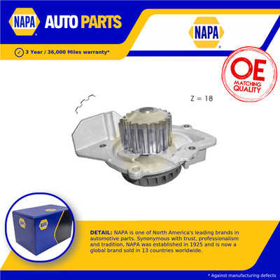 Water Pump fits DS Coolant NAPA Genuine Top Quality Guaranteed New