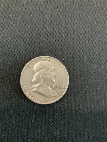 1958 D Benjamin Franklin Half Dollar VG Cond. 90 Percent Silver ♨️♨️🔥3
