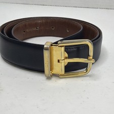 Ferragamo Reversible Leather Belt Women s Brown/BlackAdjustable Buckle