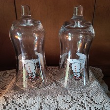 Vintage HOMCO Home Interiors Painted Snowman Votive Cups Set of 2 Home Interior