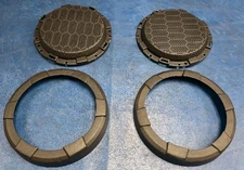 05-09 FORD MUSTANG DOOR SPEAKER TRIM RINGS BEZEL SURROUNDS AND GRILLS OEM