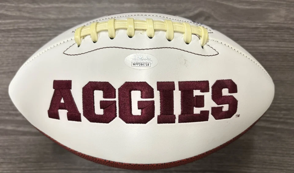 Myles Garrett Signed Texas A&M White Panel Football - Image 2 of 2