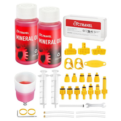 Brake bleeding kit for Shimano, TEKTRO and MAGURA hydraulic disc brakes