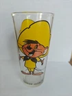 Vintage Speedy Gonzales Pepsi Looney Tunes FEDERAL Thin Glass–White Letters