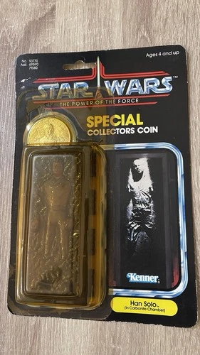 Vintage Star Wars 1984 POTF Last 17  Han Solo Carbonite Block MOC Mint On Card