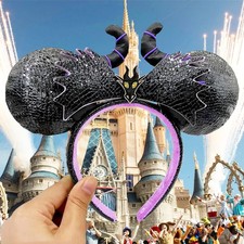 Disney Parks Sleeping Beauty D23 Fan Event OS Maleficent Dragon Ear Headband US