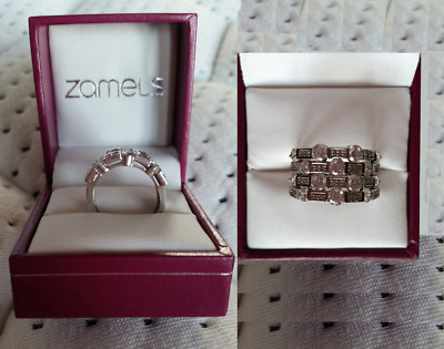 BNINB Zamel's Silver Wide Band Zirconia Ring 