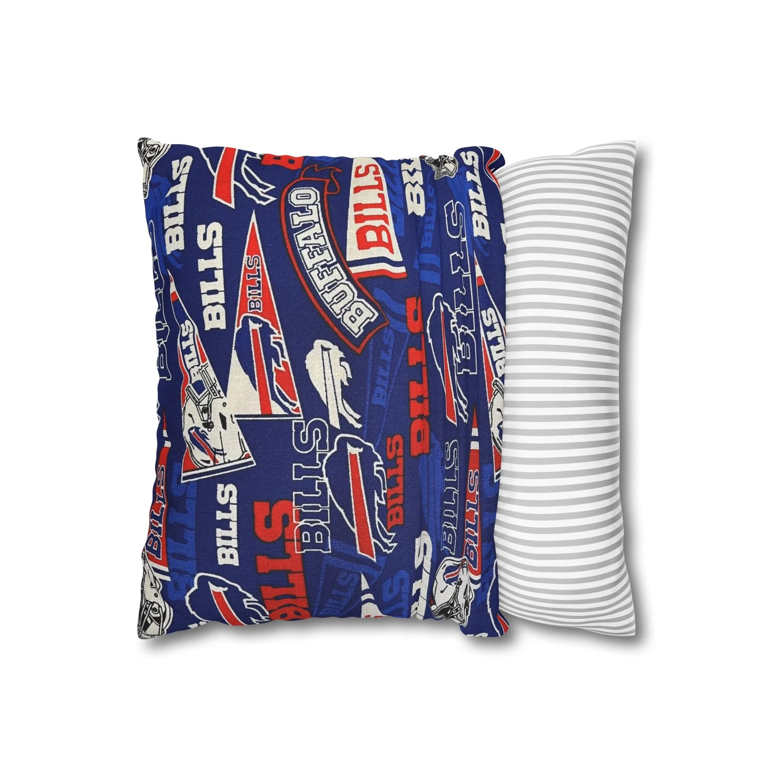 Buffalo Bills Spun Square Throw Pillowcase