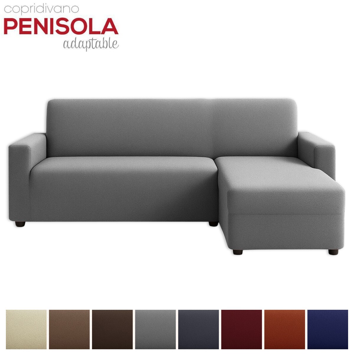 Copri Divano Angolare Con Penisola A Destra LINGKY Copridivano 3/4