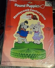 80s VTG 1986 POUND PUPPIES Party Table Centerpiece Honeycomb NOSWT SEALED NIP