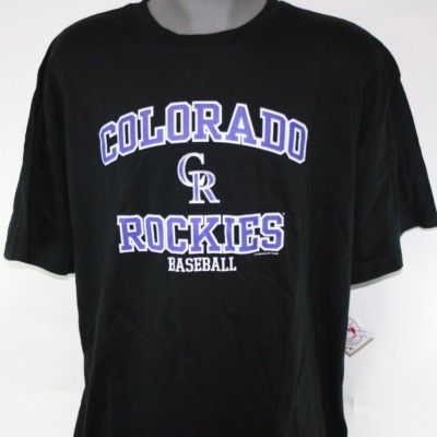 NEW Mens MLB Genuine Merchandise Colorado Rockies Baseball Black