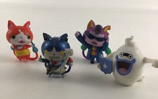 Yo Kai Deluxe 2" PVC Figuras Toppers Lote de 4 piezas Jibanyan Baddinyan Susurro Robonyan