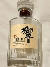 Suntory Whisky Hibiki 17 EMPTY BOTTLE with topper