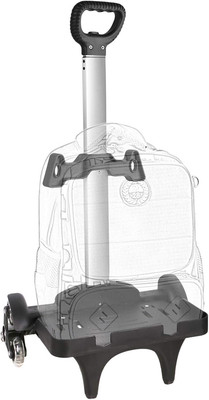 Backpack Trolley, Wheeled Cart Aluminum Alloy, Folding Trolley Cart for Schoolba