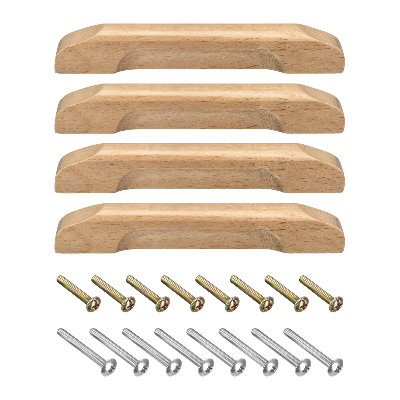 4Pcs Wood Drawer Pulls, 3.78
