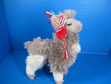 Douglas Zephyr Llama plush stuffed animal long eyelashes striped hat alpaca 9"