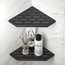 10'' Stainless Steel Corner Shower Shelf - Recessed Tiled Wall Storage