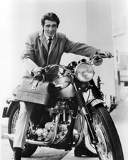 Marcus Welby, M.D. James Brolin Triumph Motorbike 16X20 Canvas Giclee