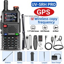 BAOFENG 5RH GPS 10W WALKIE TALKIE MULTI BAND RECHARGEABLE TWO WAY RADIO 72CM SET