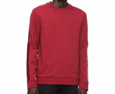  450 Calvin Klein Men's Red Long-Sleeve Cotton Pullover Crew-Neck Sweater Size L