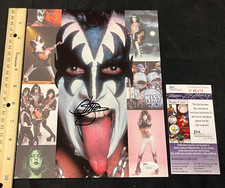 Gene Simmons Hand Signed Autographed 8x10" Kiss Auction 2000 Photo JSA COA 11223