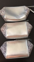 3 Saks 5th Ave Cosmetic Bag Faux Leather Silver / Sparkling Gwp 3 Saks 5th Ave Cosmetic Bag Faux Leather Silver / Sparkling Gwp