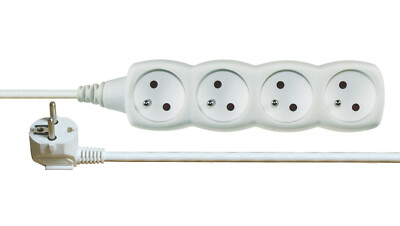EMOS 4-fach Verlängerungskabel 3m /H05VV-F 3G1/ weiß P0413