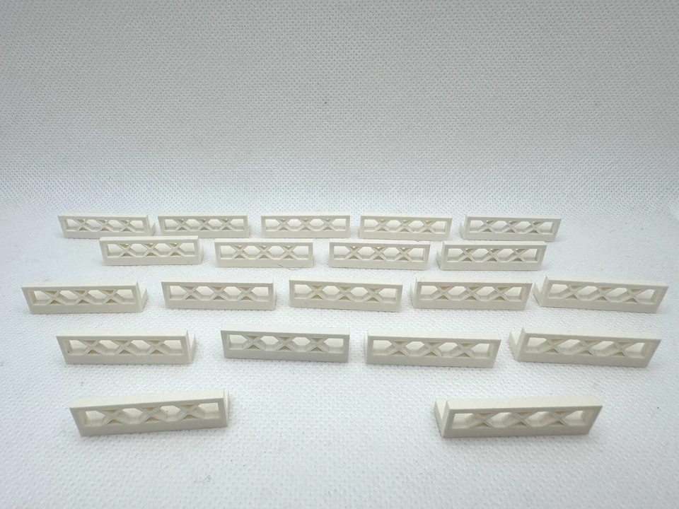 (20) Cerca de celosía LEGO - Barandilla de jardín blanca - #3633 1x4x1 Foto 3 de 3