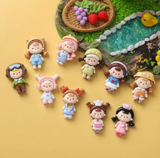 Pack of TEN Colorful Cartoon Resin Charms for DIY Crafts  More