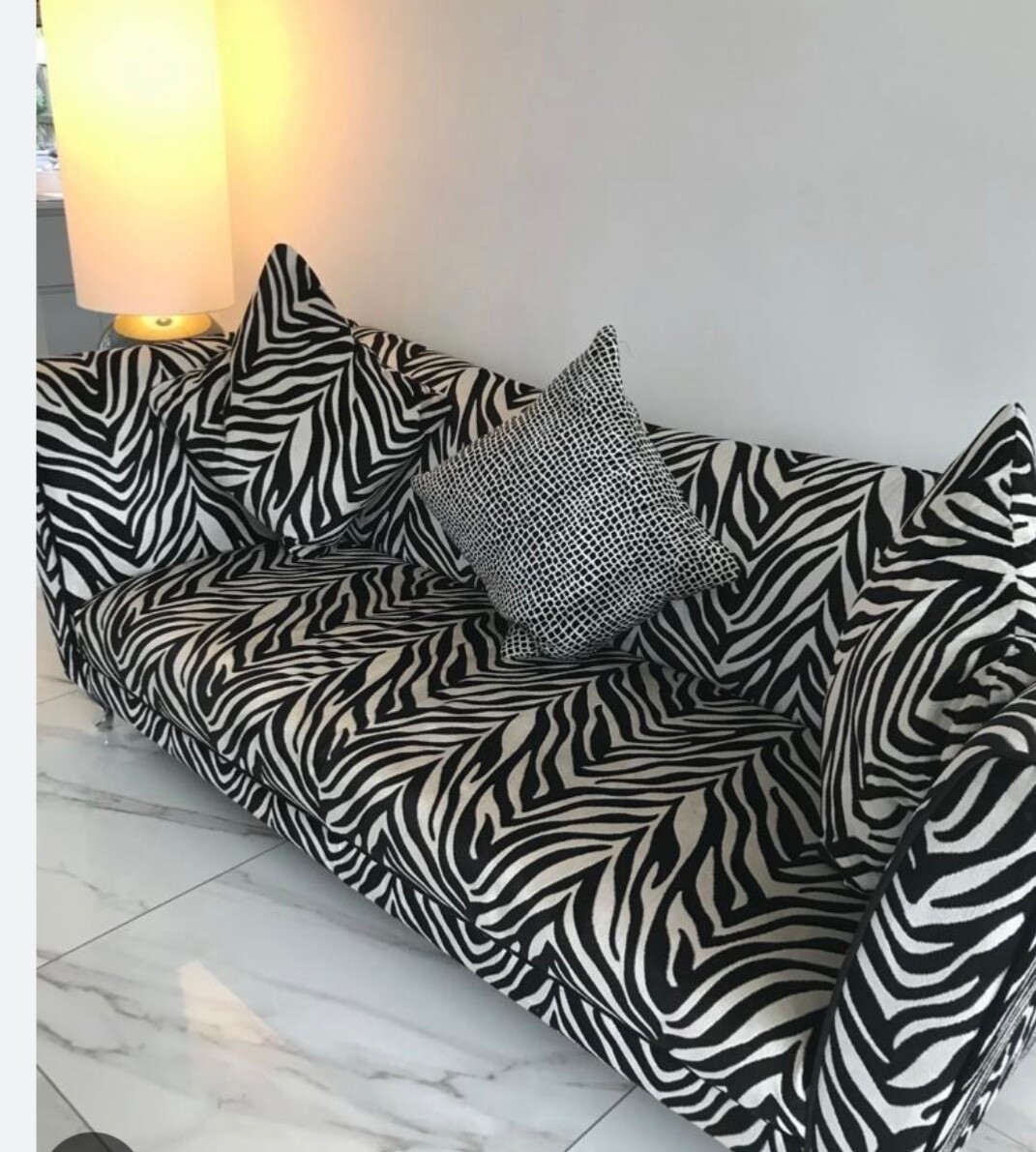 DFS Madagascar 2 Seater Sofa, Cuddle Chair & Large Poufe eBay