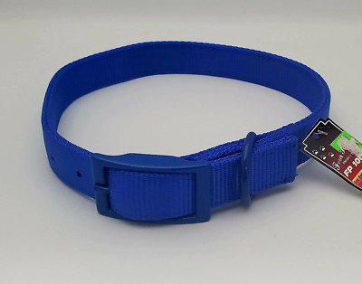 NEW - 26'' x 1'' Dog Collar Double Nylon for Extra Strength Buckle - Blue