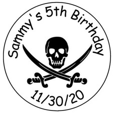 108 Pirate Kisses Labels - Party Favors