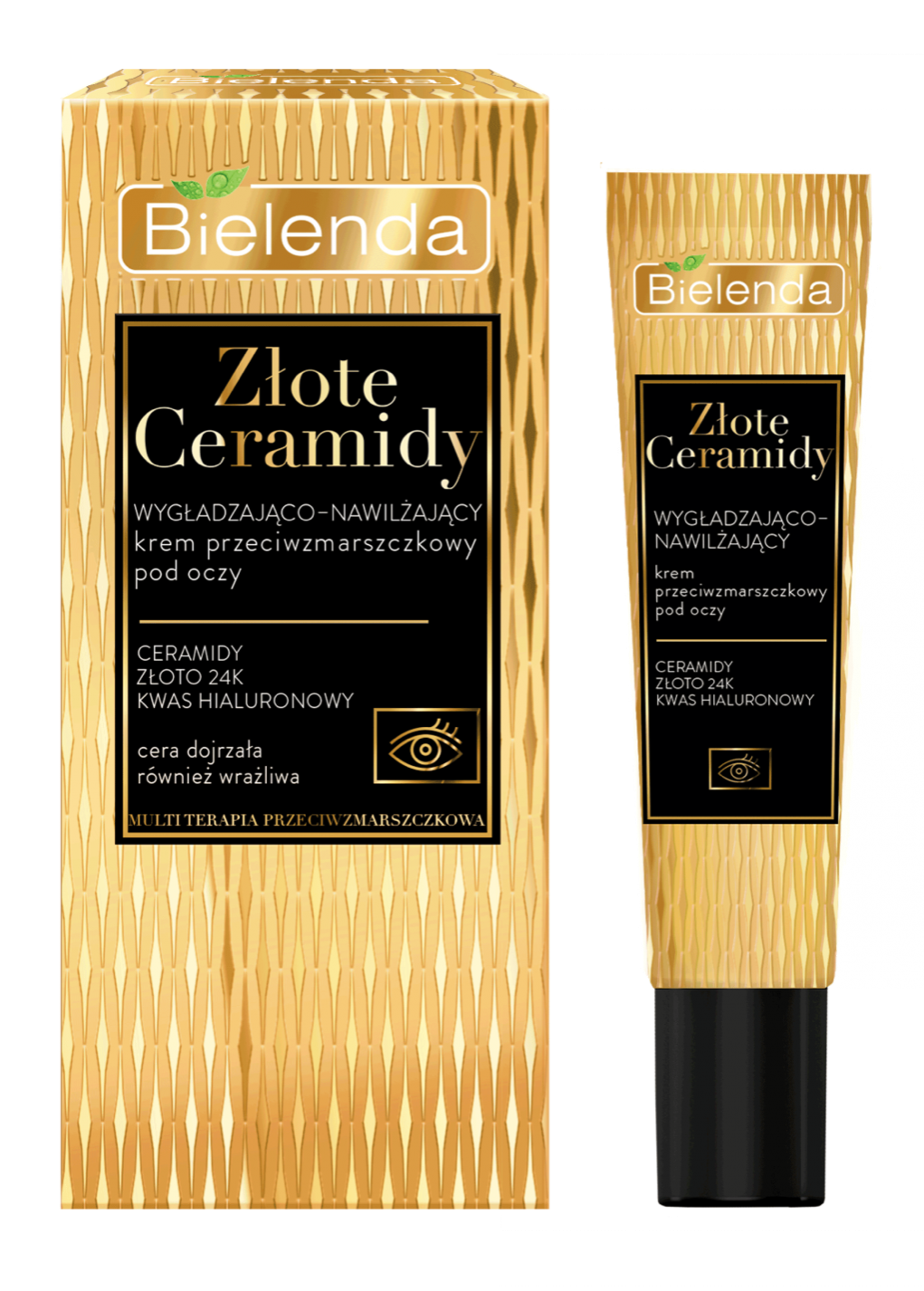 Bielenda Golden Ceramides Smoothing Moisturising Anti-Wrinkle Eye Cream 15ml